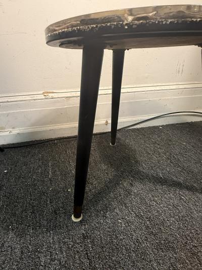 MID CENTURY ABALONE SPECIMEN TABLE