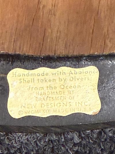 MID CENTURY ABALONE SPECIMEN TABLE