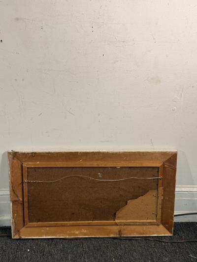 MID CENTURY ABSTRACT FISH PAINTING