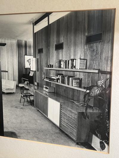 MID CENTURY BLACK AND WHITE NAKASHIMA INTERIOR PHOTOGRAPH