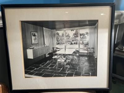 MID CENTURY BLACK AND WHITE PHOTOGRAPH OF NAKASHIMA INTERIOR