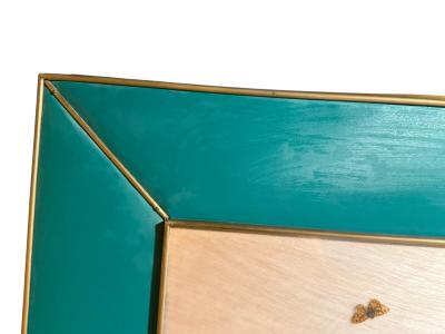 MID CENTURY BRASS AND GLASS DIORAMA WITH BUTTERFLIES HEADBOARD