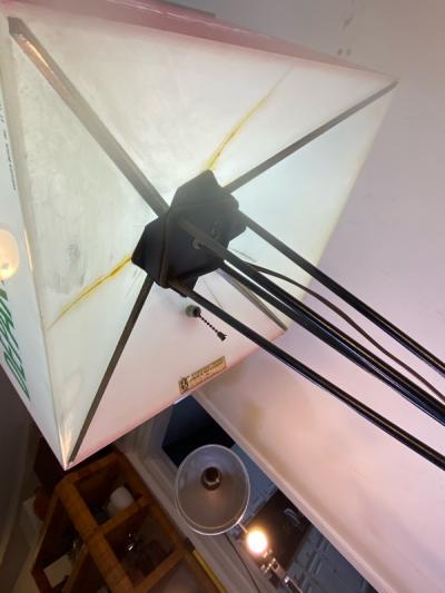 MID CENTURY BUDWEISER ADVERTISING CUBE FLOOR LAMP