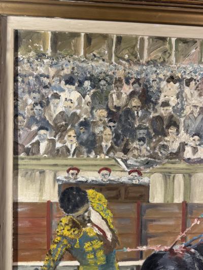 MID CENTURY BULL FIGHTING PAINTING