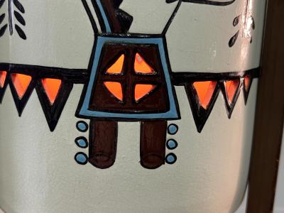 MID CENTURY CERAMIC CONCHA PENDANT CHANDELIER
