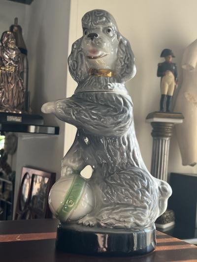 MID CENTURY CERAMIC POODLE DECANTER