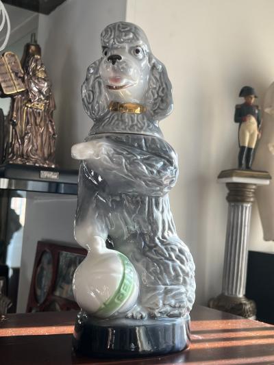 MID CENTURY CERAMIC POODLE DECANTER