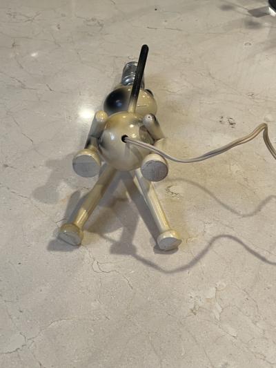 MID CENTURY CHARISMATIC WOODEN CAT LAMP