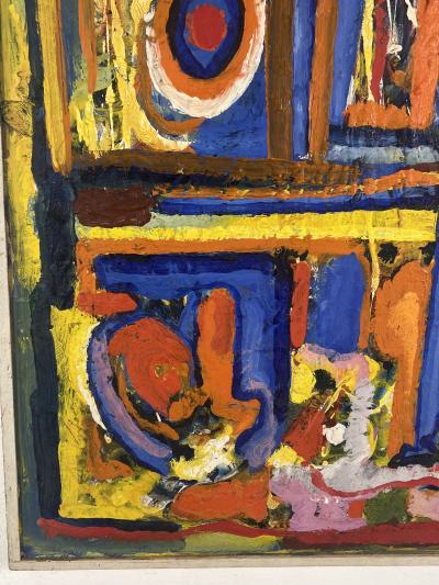 MID CENTURY COLORFUL ABSTRACT PAINTING