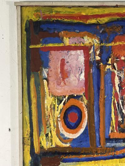 MID CENTURY COLORFUL ABSTRACT PAINTING