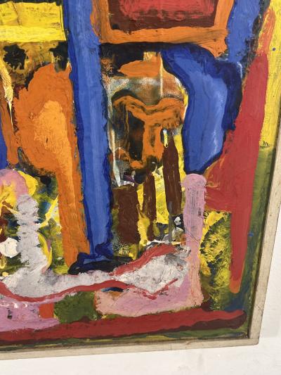 MID CENTURY COLORFUL ABSTRACT PAINTING