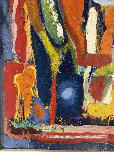 MID CENTURY COLORFUL ABSTRACT PAINTING