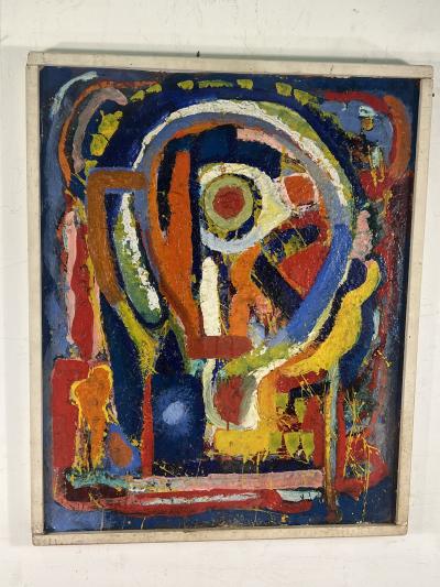 MID CENTURY COLORFUL ABSTRACT PAINTING