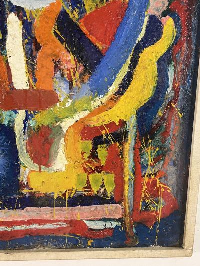 MID CENTURY COLORFUL ABSTRACT PAINTING