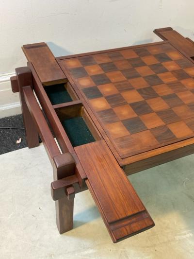 MID CENTURY DANISH MODERN CHESS GAME TABLE