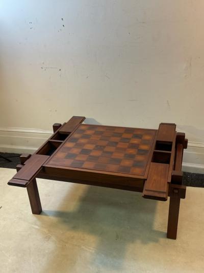 MID CENTURY DANISH MODERN CHESS GAME TABLE