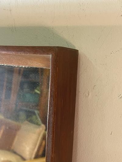 MID CENTURY DANISH MODERN WOOD FRAMED MIRROR