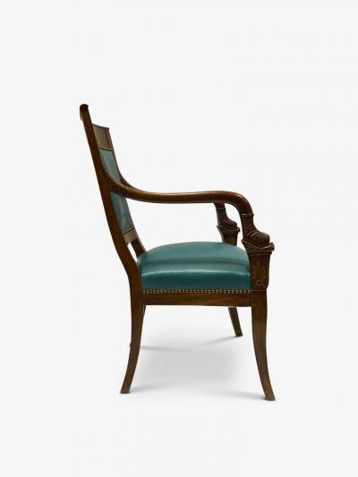 MID CENTURY DIRECTOIRE CHAIRS IN MAHOGANY