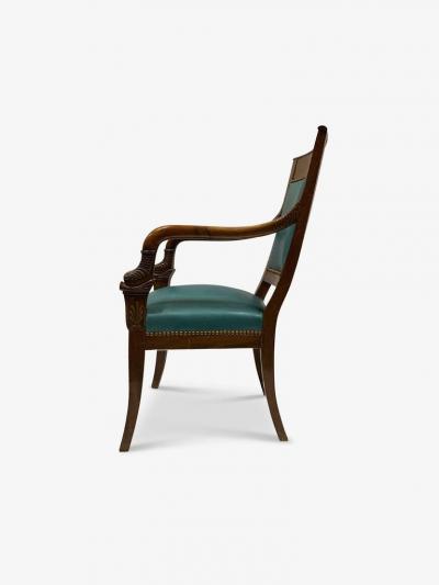 MID CENTURY DIRECTOIRE CHAIRS IN MAHOGANY