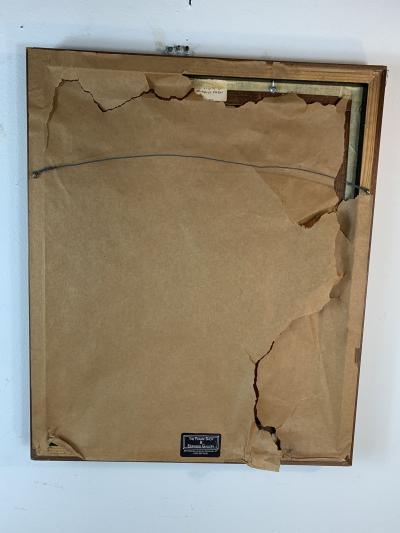 MID CENTURY FEMALE MALE HEAD ABSTRACT PAINTING