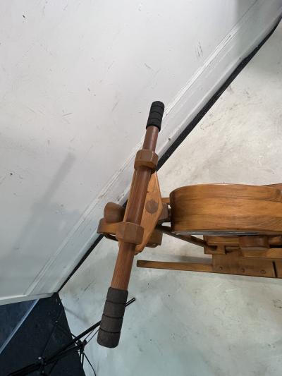 MID CENTURY HAND MADE HARLEY DAVIDSON WOODEN MOTORCYCLE ROCKER