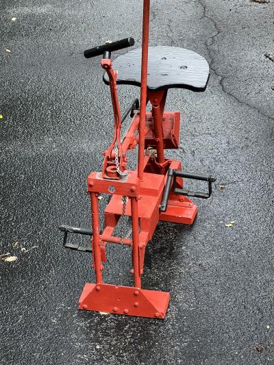 MID CENTURY HANDMADE WORKING EXCAVATOR LAMP WITH SEAT AND PEDALS