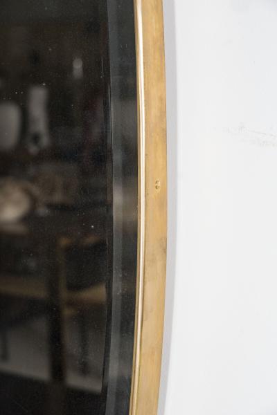 MID CENTURY ITALIAN MODERN BEVELLED MIRROR WITH BRASS FRAME