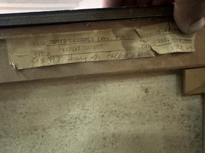 MID CENTURY MASTERFUL TITLED KABUKI DANCER PAINTING BY DORIS CASSERLY