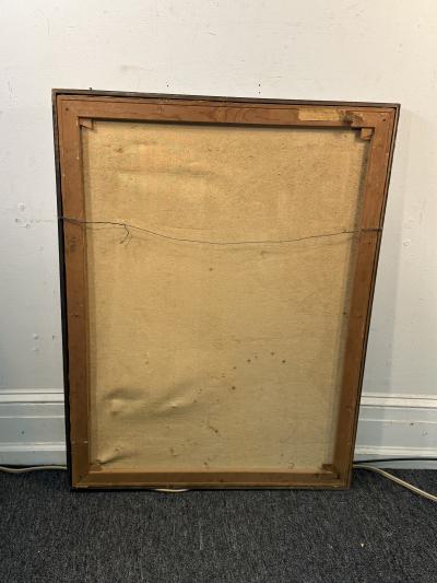 MID CENTURY MASTERFUL TITLED KABUKI DANCER PAINTING BY DORIS CASSERLY