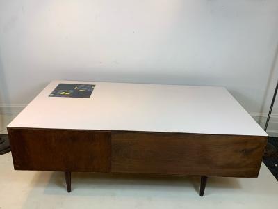 MID CENTURY MODERN LAMINATE AND TILE COFFEE TABLE LOW DRESSER