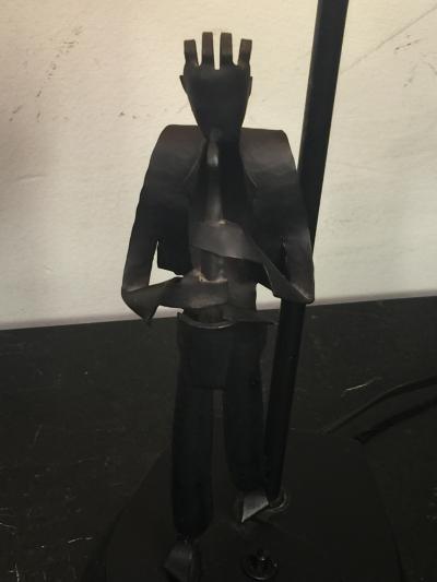MID CENTURY MODERN SCULPTURAL MUSICIANS TABLE LAMPS