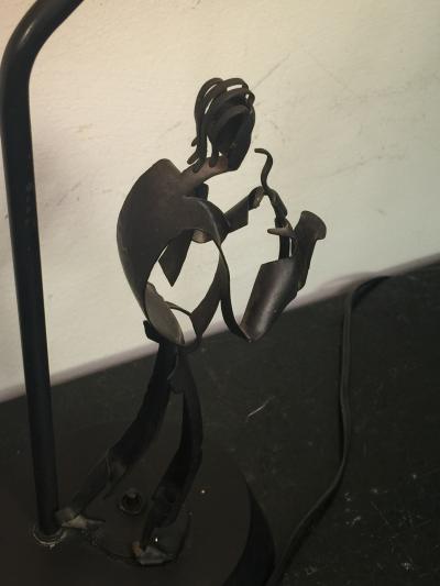 MID CENTURY MODERN SCULPTURAL MUSICIANS TABLE LAMPS