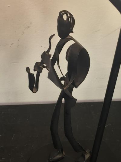 MID CENTURY MODERN SCULPTURAL MUSICIANS TABLE LAMPS