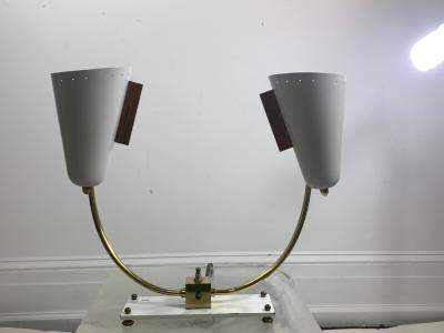MID CENTURY MODERNIST DOUBLE SHADE DESK LAMP