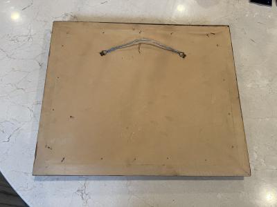 MID CENTURY MULTI COLOR ABSTRACT TERRACOTTA FRAMED PLAQUE