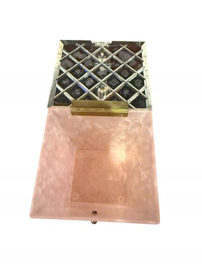 MID CENTURY PALE PINK LUCITE HANDBAG