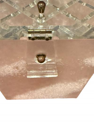 MID CENTURY PALE PINK LUCITE HANDBAG