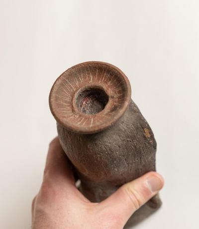 MID CENTURY POTTERY KARI ODKA DANISH CANDLESTICK