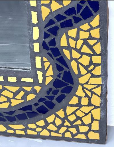 MID CENTURY STARRY NIGHT CERAMIC MOSAIC MIRROR