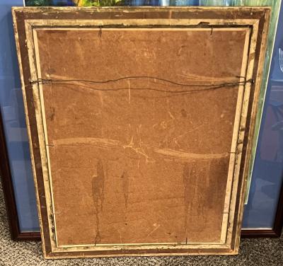 MID CENTURY STILL LIFE WITH GUITAR PAINTING SIGNED E GERBERG