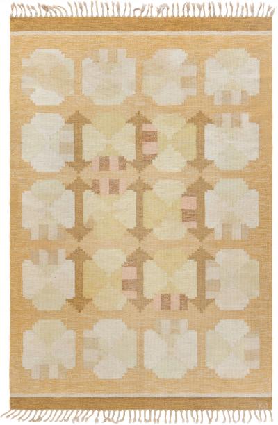 MID CENTURY SWEDISH RoLAKAN RUG BY IKJ 