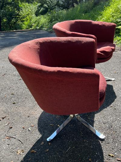MID CENTURY SWEDISH SWIVEL CHAIRS