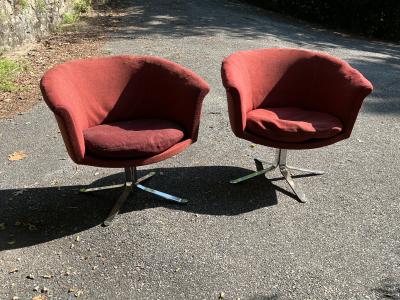 MID CENTURY SWEDISH SWIVEL CHAIRS