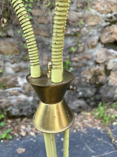 MID CENTURY TRIPLE SHADE GOOSENECK FLOOR LAMP