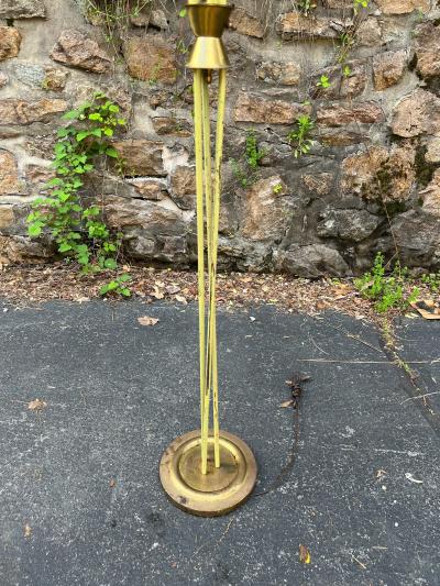 MID CENTURY TRIPLE SHADE GOOSENECK FLOOR LAMP