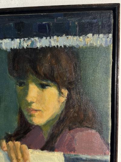 MID CENTURY WOMAN PAINTING