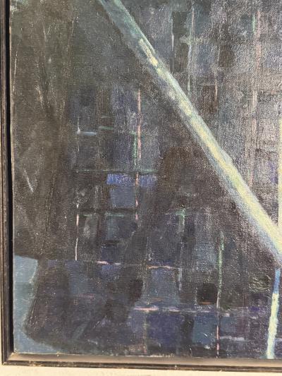 MID CENTURY WOMAN PAINTING