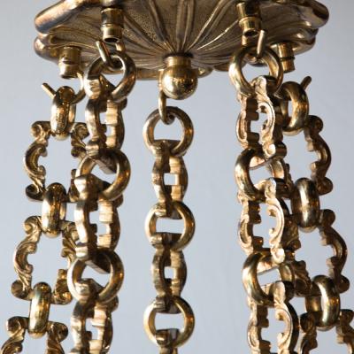 MID NINETEENTH CENTURY ENGLISH GILT BRASS 15 LIGHT CHANDELIER