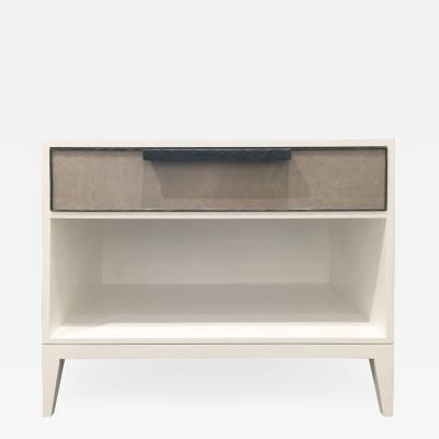 MILANO 1 DRAWER LEATHER NIGHTSTAND