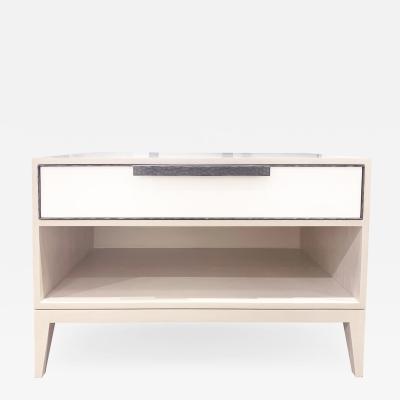 MILANO 1 DRAWER NIGHTSTAND WITH HAMMERED HANDLE